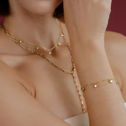 Lovely Heart Bracelet Gold