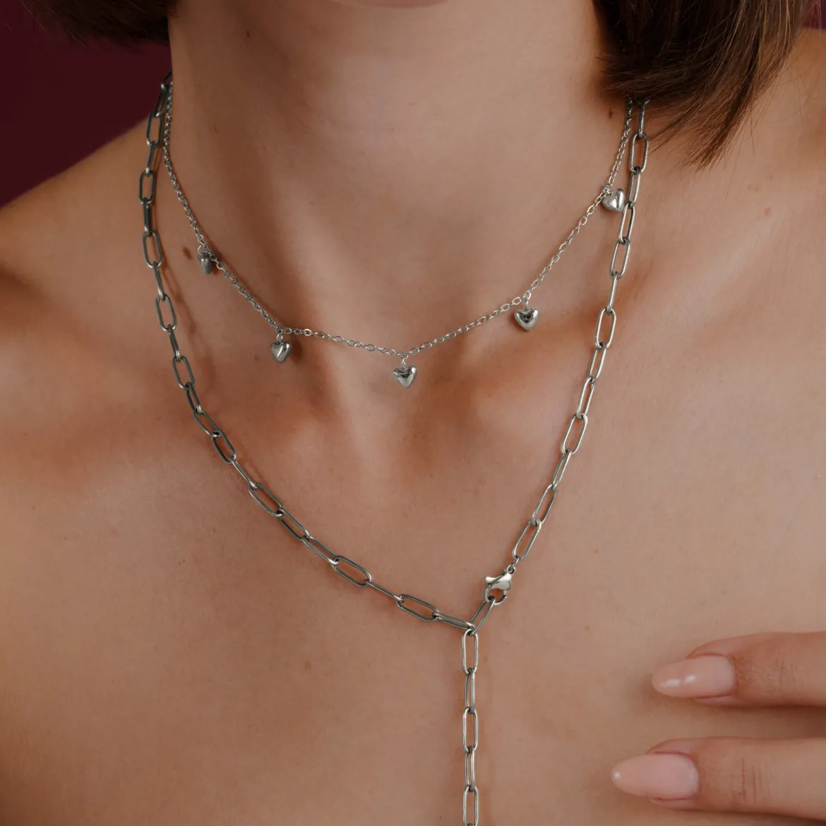 Lovely Heart Choker Silber