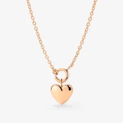 Lovely Heart Classic Chain Necklace Set Roségold