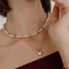 Lovely Heart Classic Chain Necklace Set Roségold