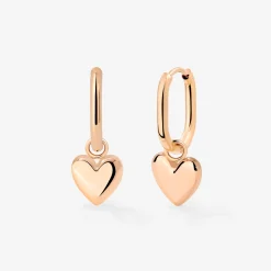 Lovely Heart Oval Hoop Set Baby Roségold