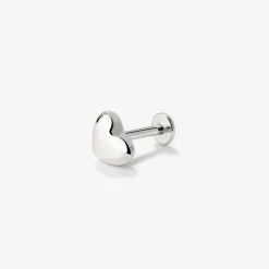 Lovely Heart Piercing Stud Silber