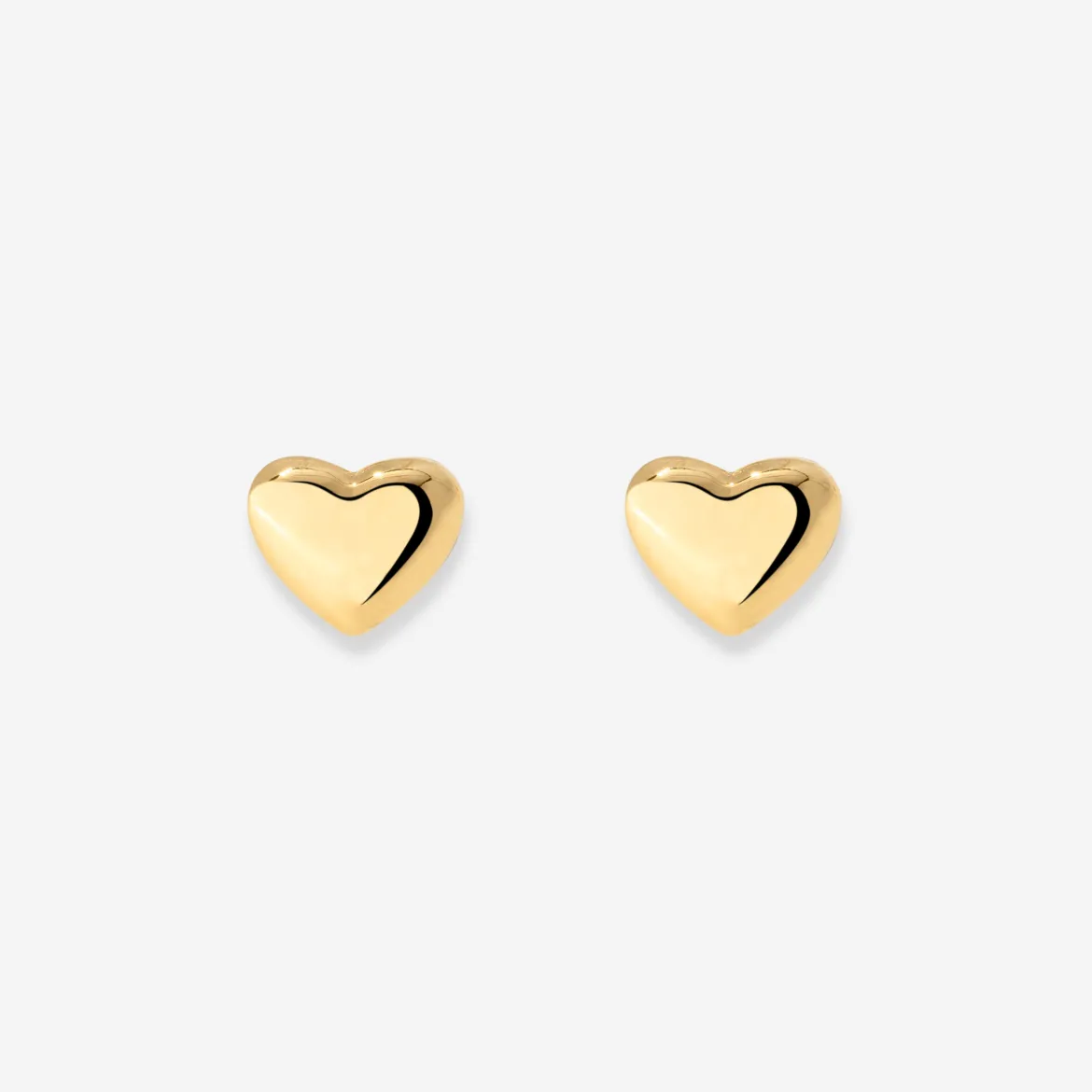 Lovely Heart Studs Gold