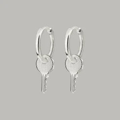 Low-key Hoop Set Small Silber