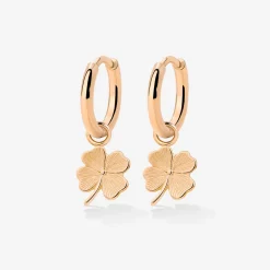 Lucky Clover Hoop Set Small Roségold
