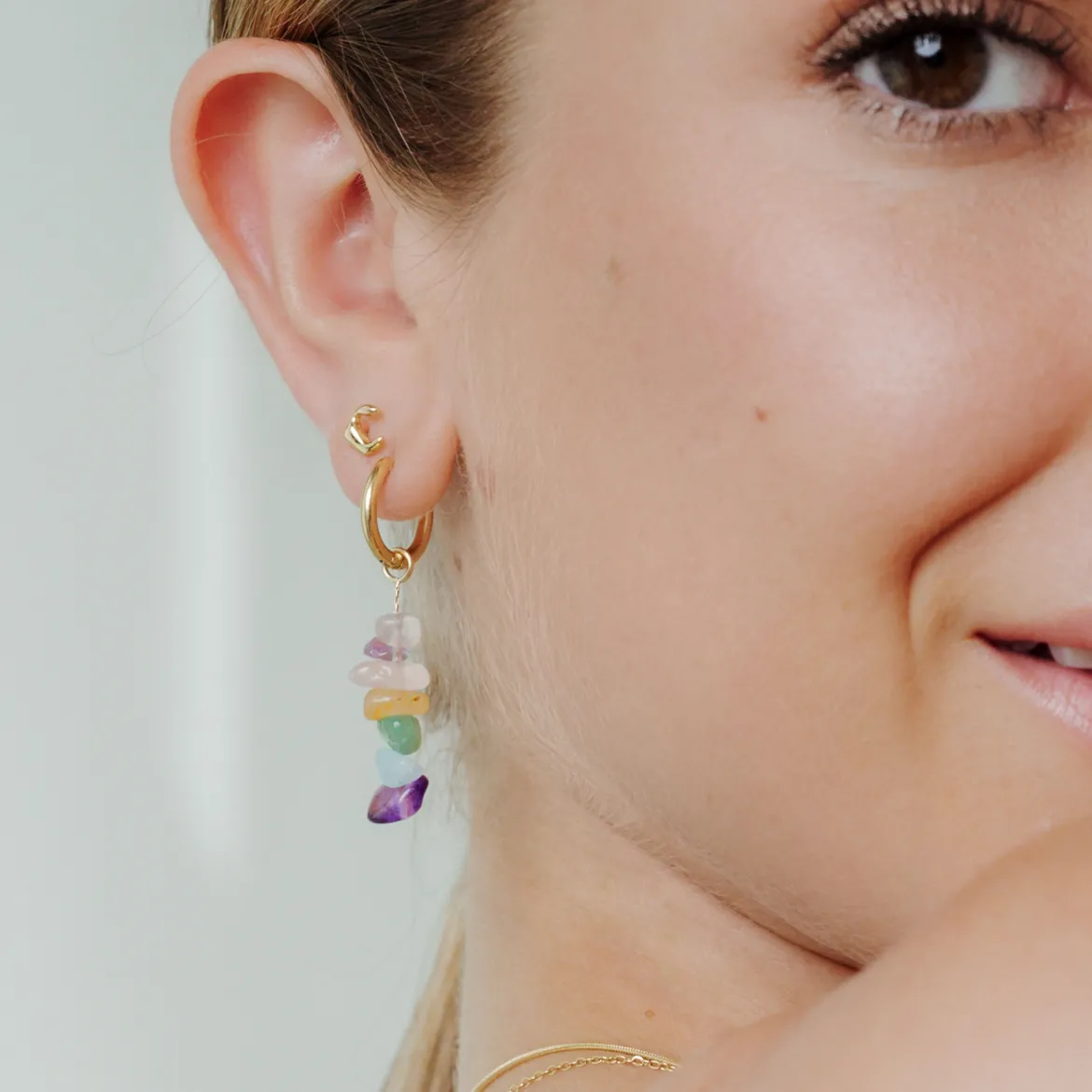 Luminous Lisy Hoop Set Small Gold