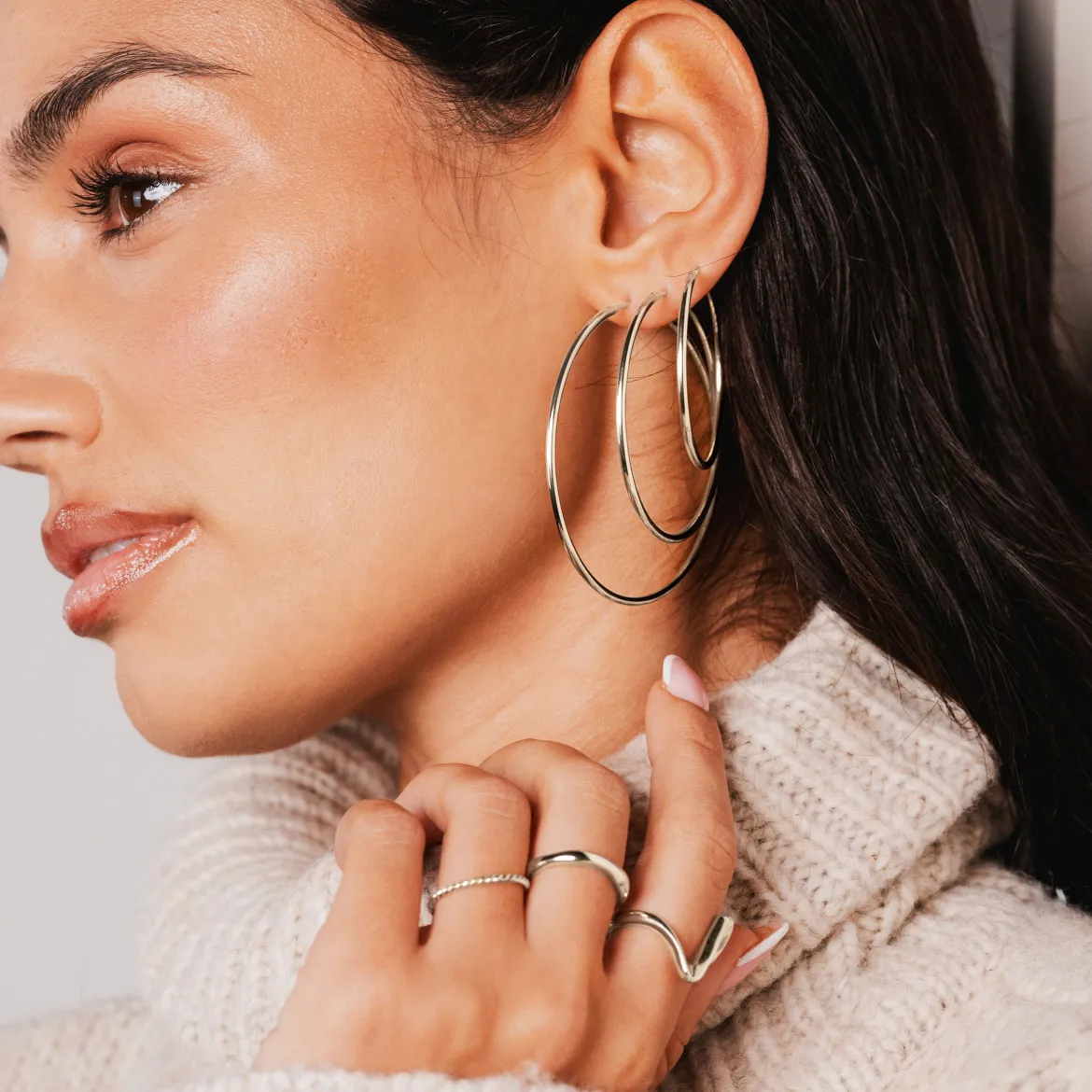Maxi Hoops Silber
