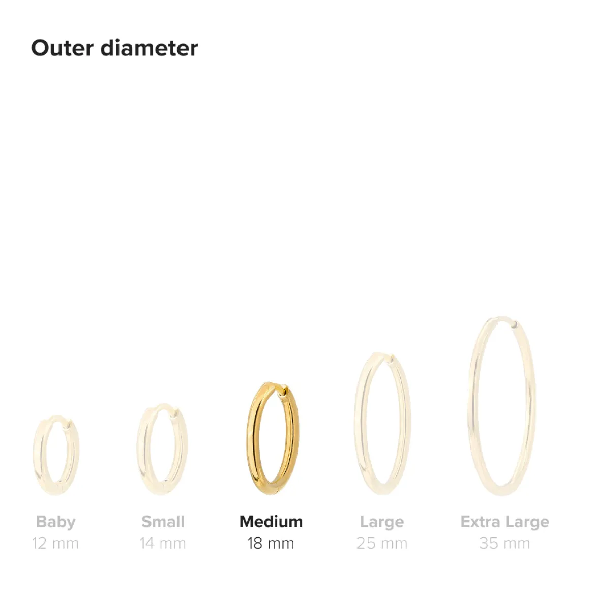 Medium Hoops - Gold