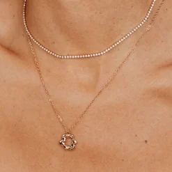 Melting Donut Necklace Roségold