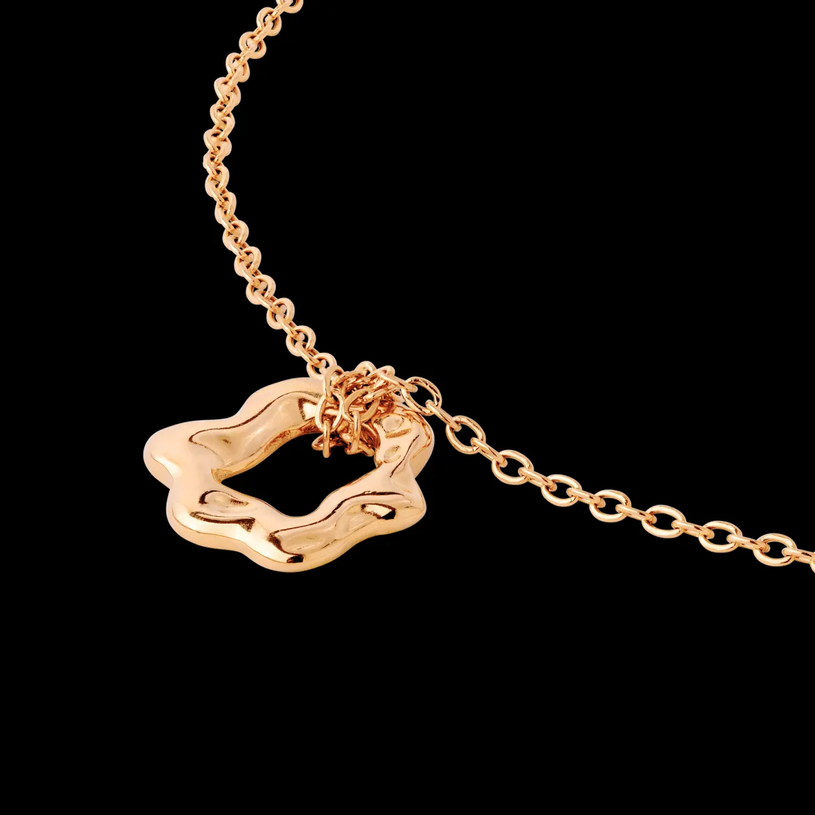 Melting Donut Necklace Roségold