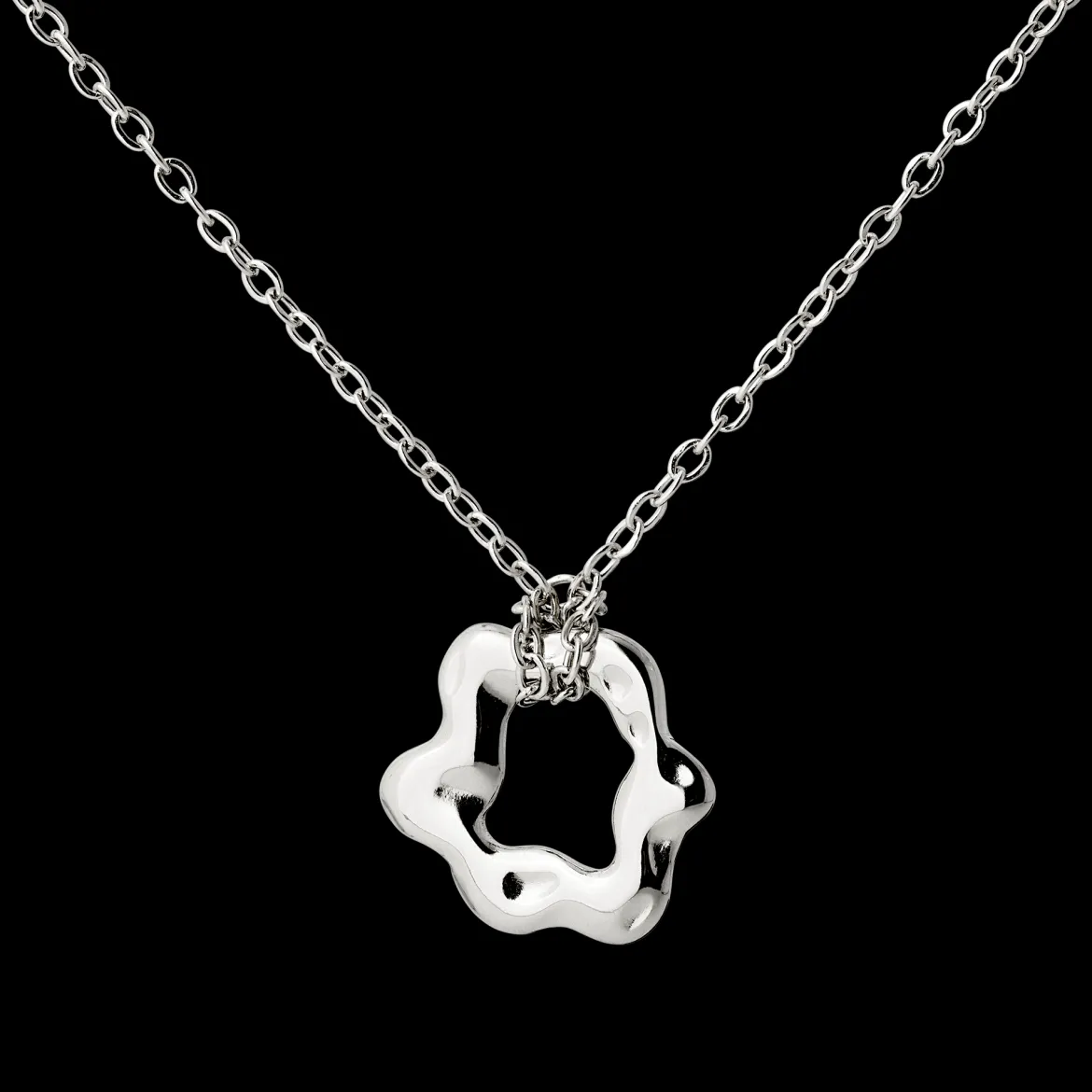 Melting Donut Necklace Silber