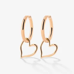 Melting Heart Hoop Set Medium Roségold