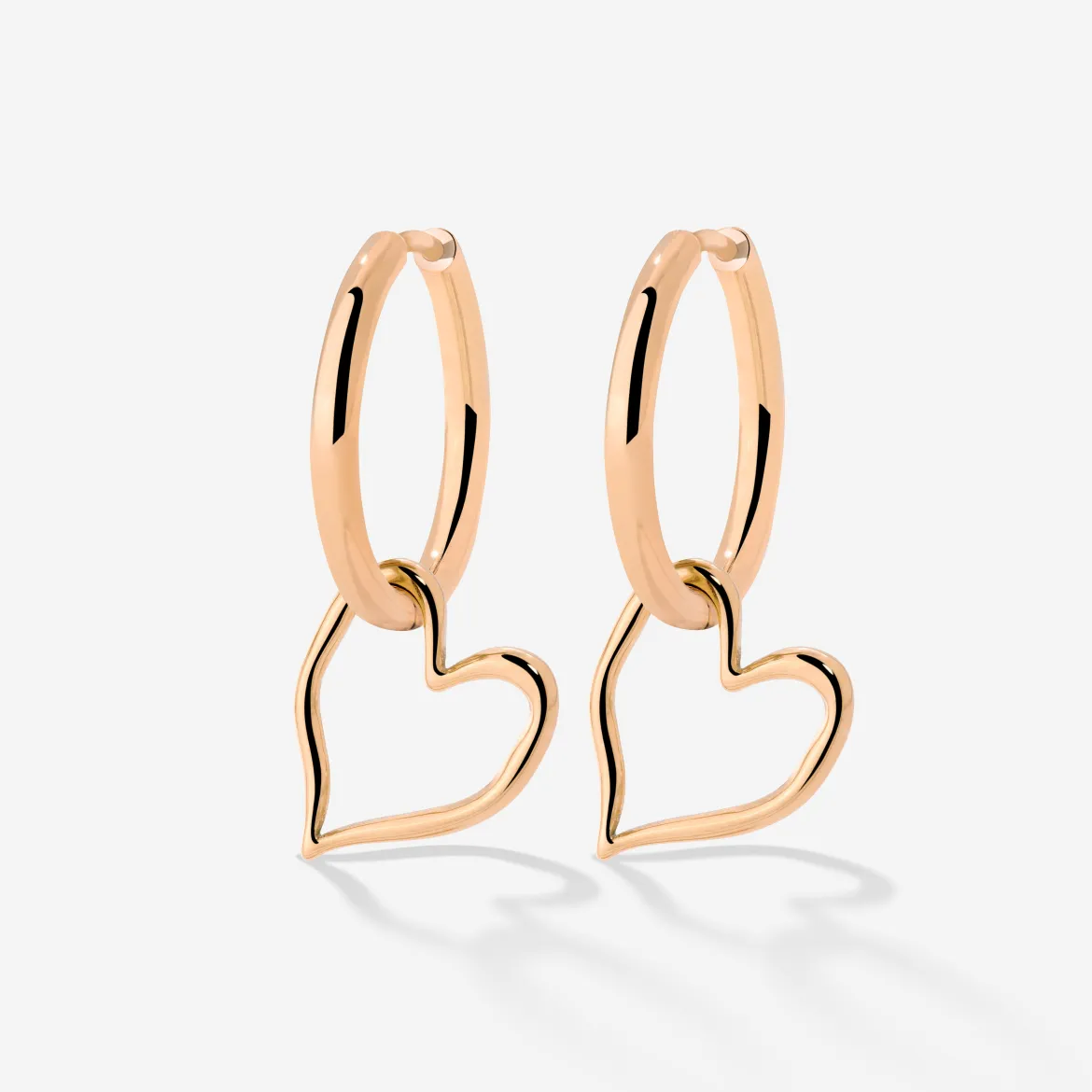 Melting Heart Hoop Set Medium Roségold