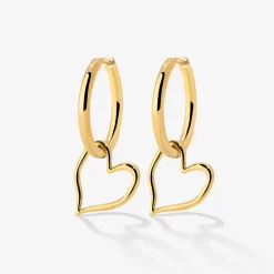 Melting Heart Hoop Set Medium Gold