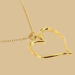 Melting Heart Necklace Gold