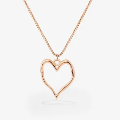 Melting Heart Necklace Roségold