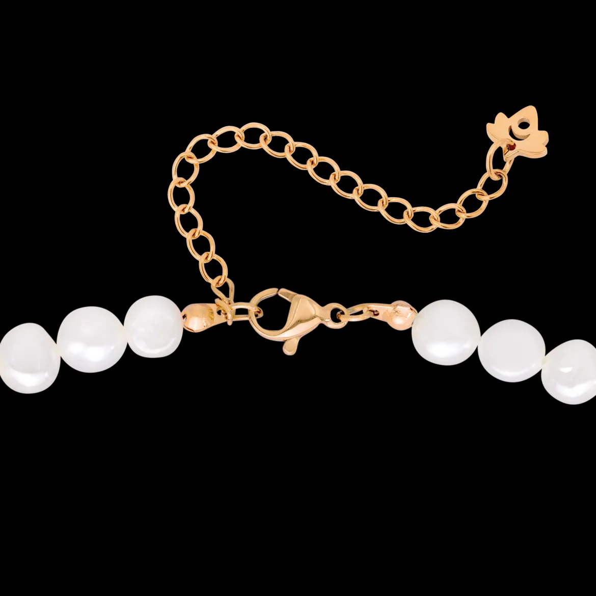 Melting Heart Pearl Necklace Roségold