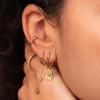 Midnight Lover Oval Hoops Baby Gold