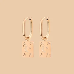 Midnight Lover Oval Hoops Baby Roségold