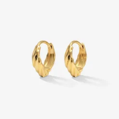 Mini Twist Hoops Gold