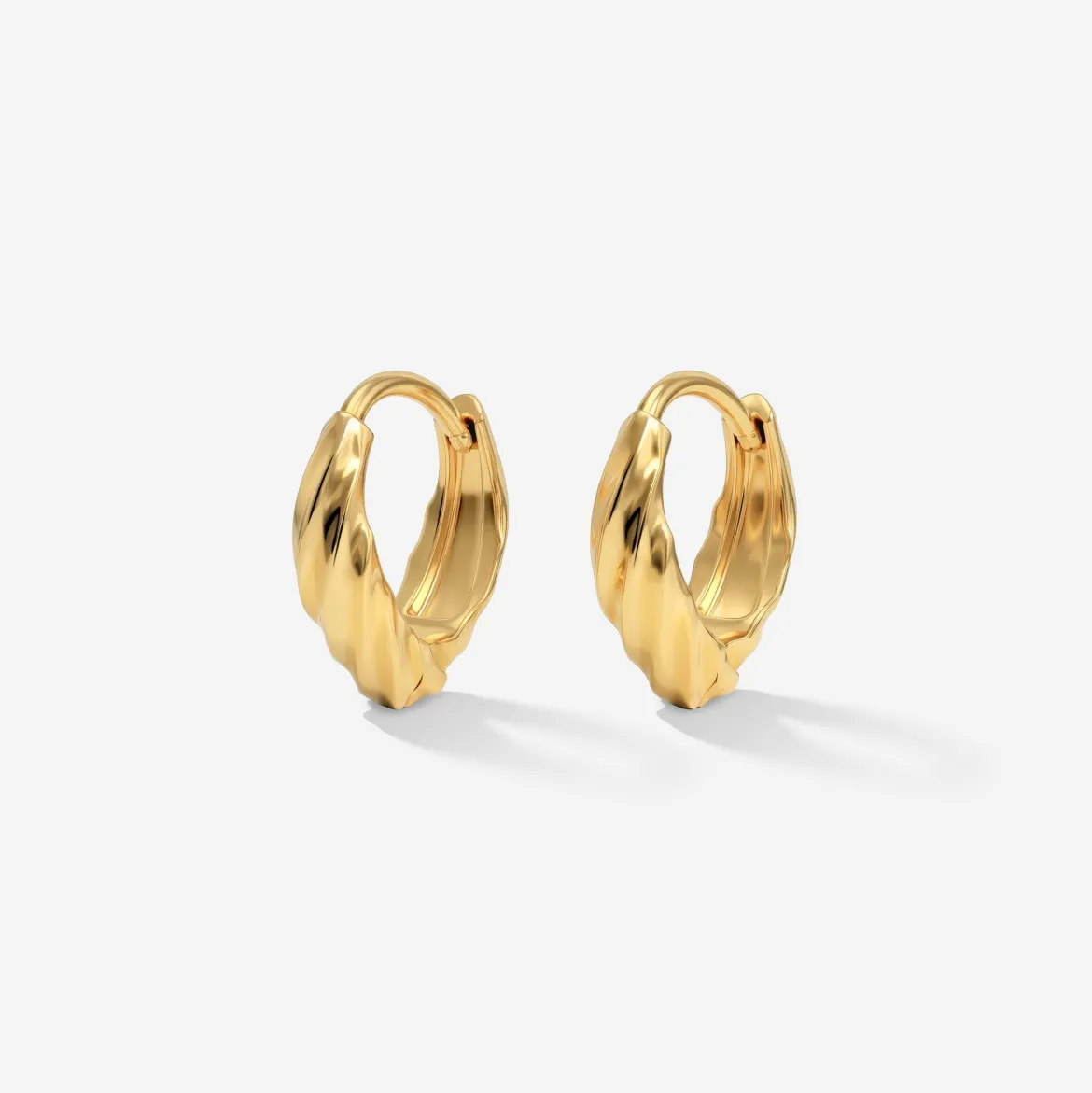 Mini Twist Hoops Gold