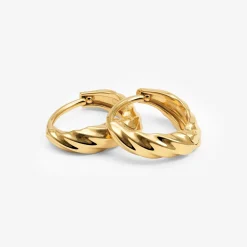 Mini Twist Hoops Gold