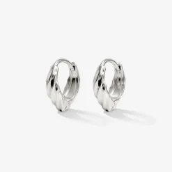 Mini Twist Hoops Silber