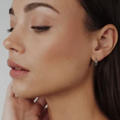 Mini Twist Hoops Silber