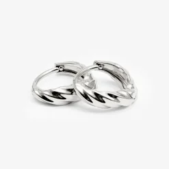 Mini Twist Hoops Silber