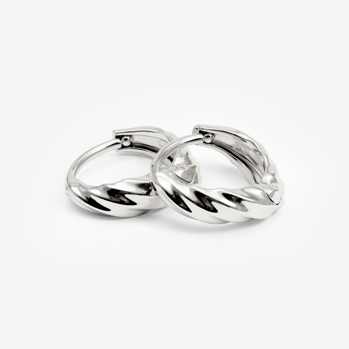 Mini Twist Hoops Silber