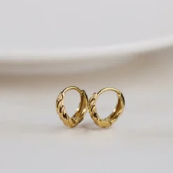 Mini Twist Hoops Silber