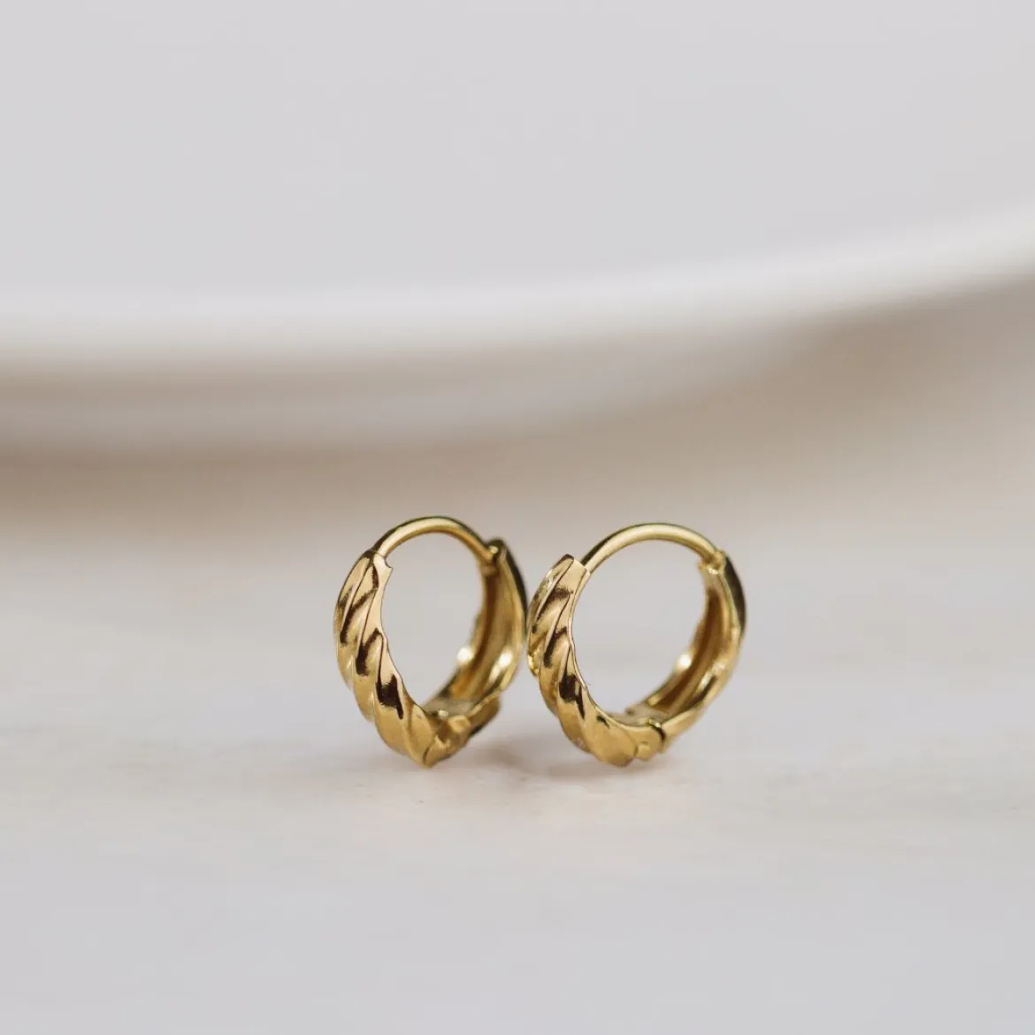Mini Twist Hoops Silber