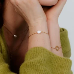 Minimalist Pearl Bracelet Roségold