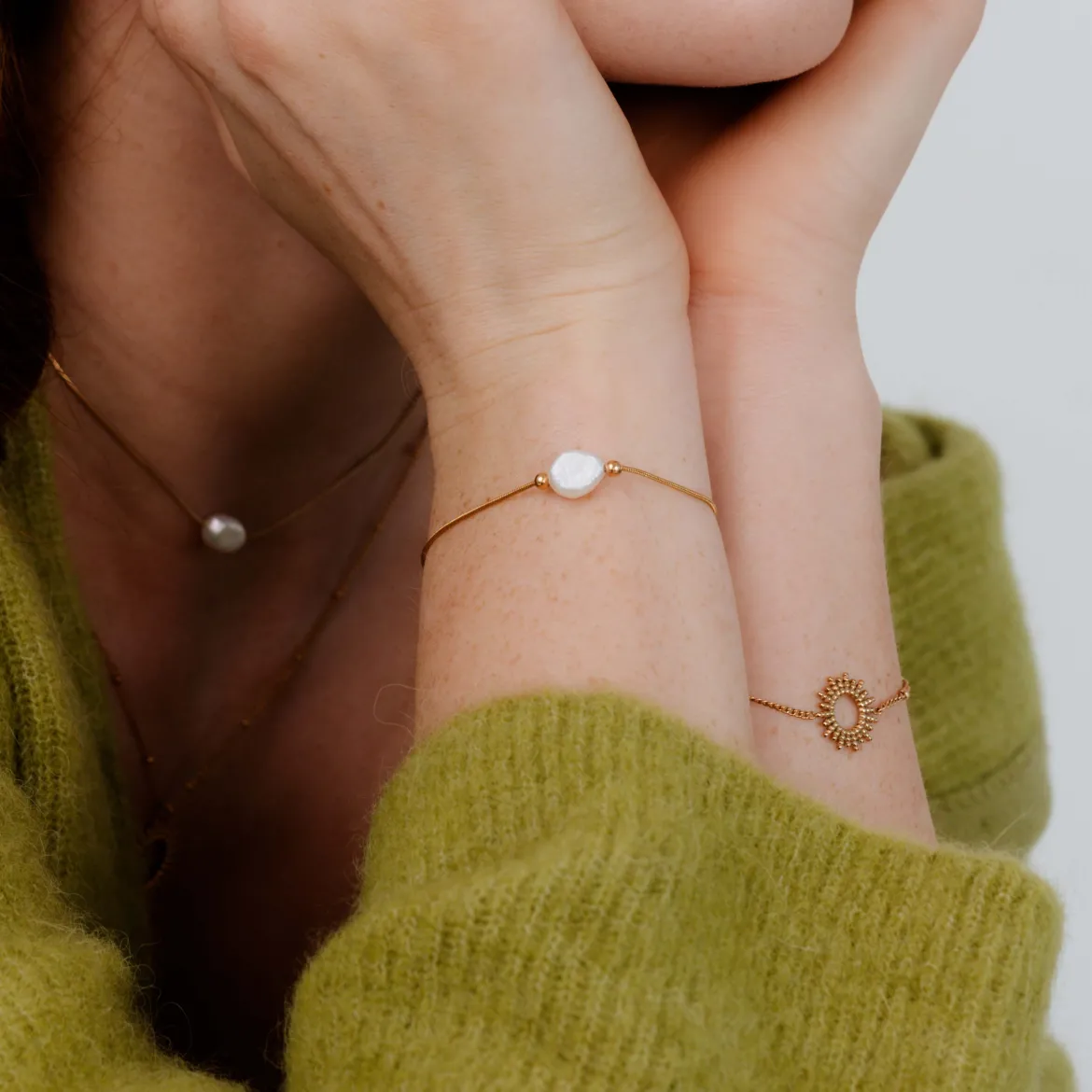 Minimalist Pearl Bracelet Roségold