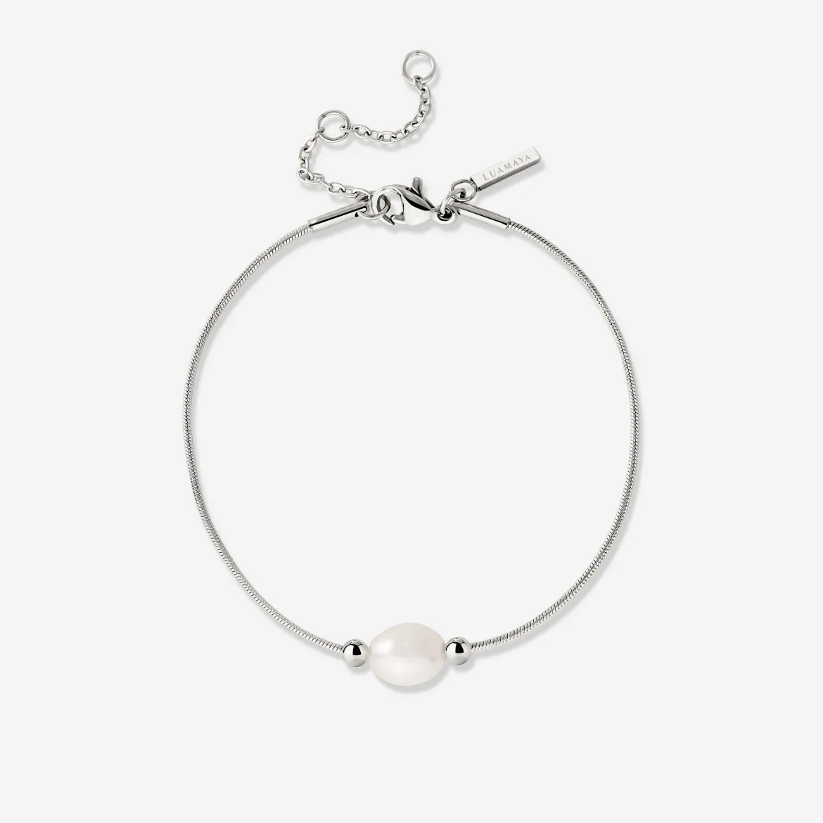 Minimalist Pearl Bracelet Silber