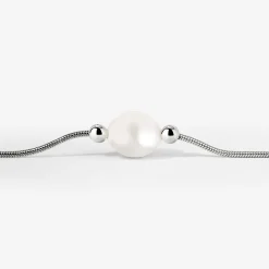 Minimalist Pearl Bracelet Silber