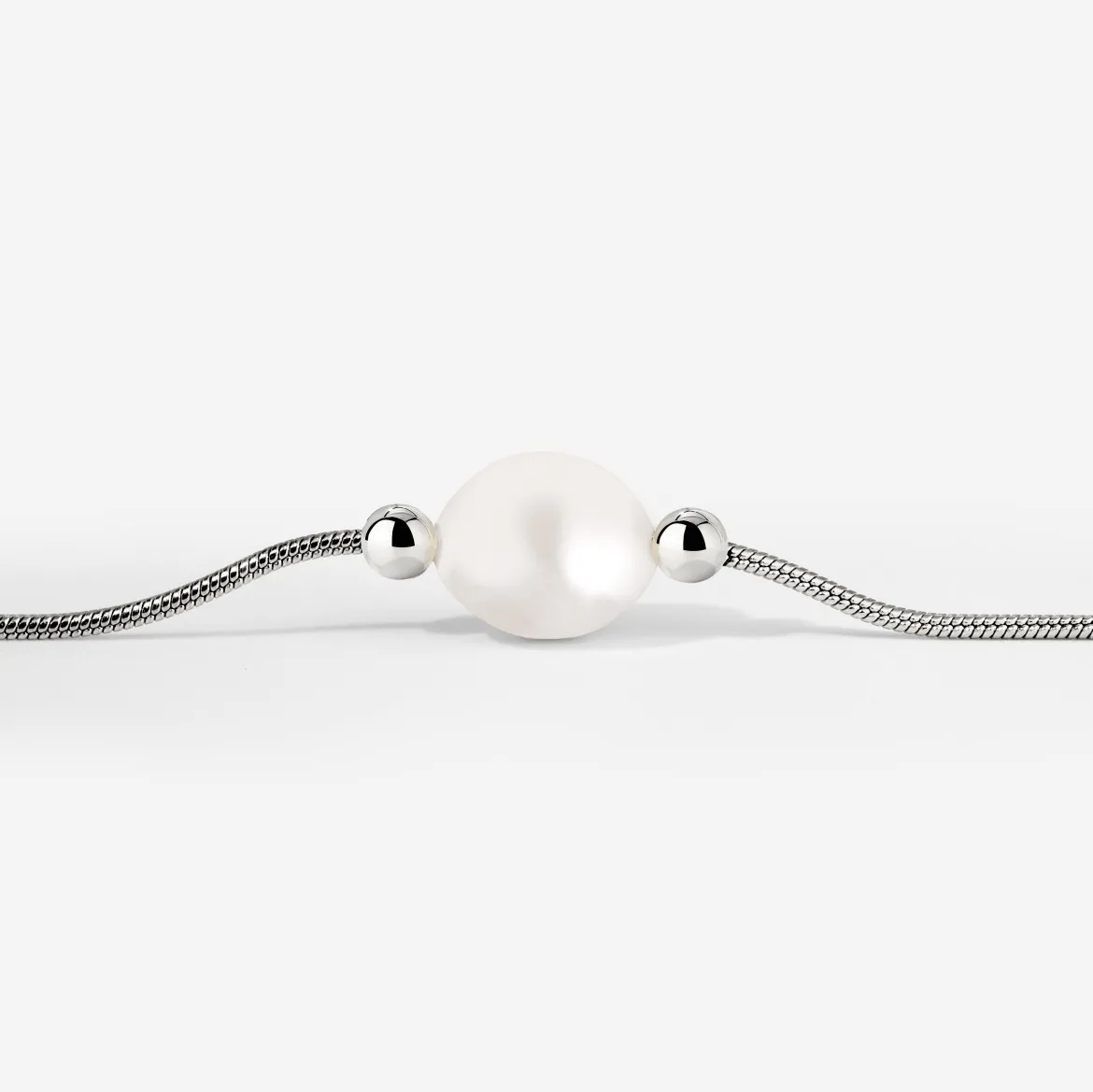 Minimalist Pearl Bracelet Silber