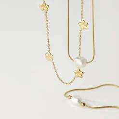 Minimalist Pearl Choker Silber