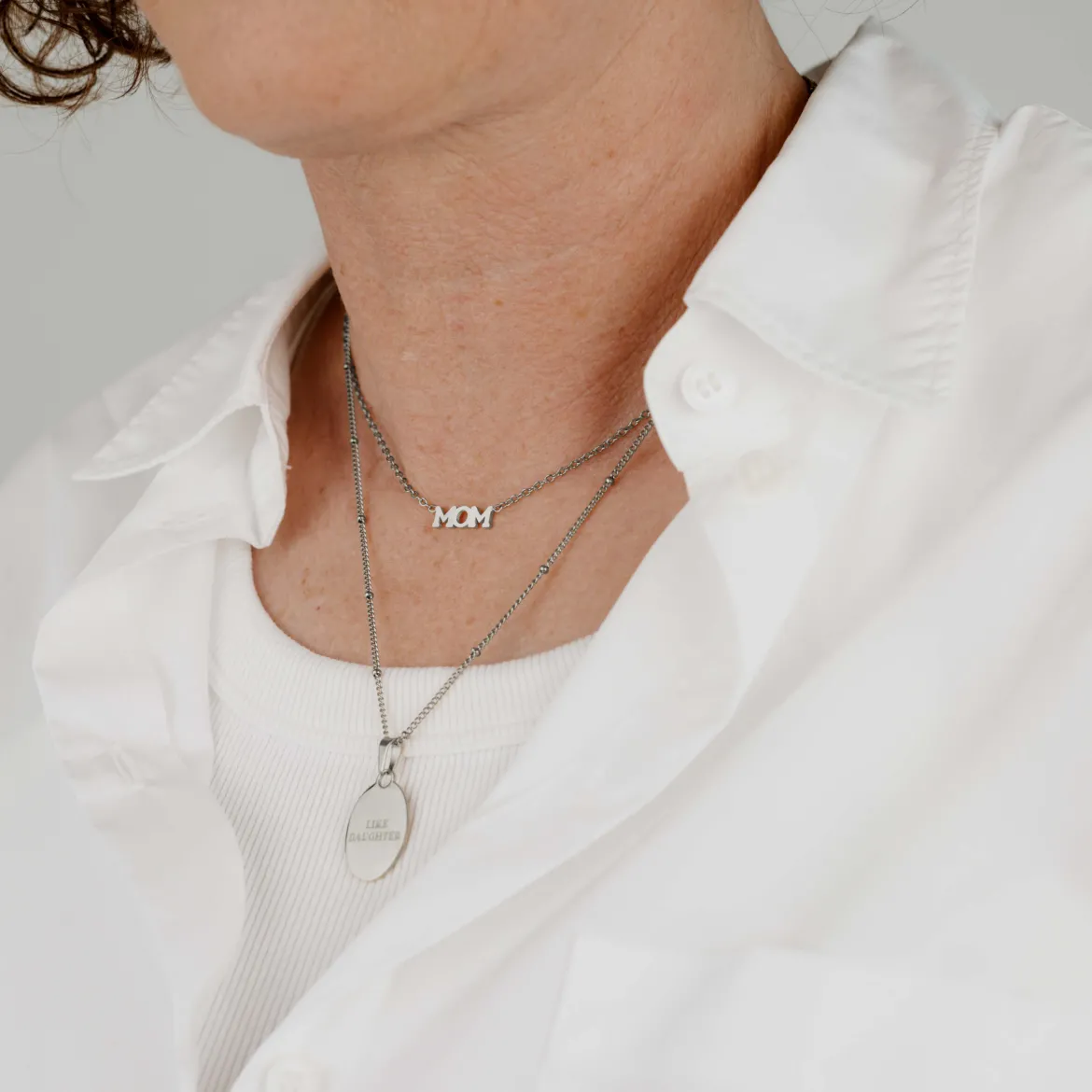Mom Forever Necklace Silber