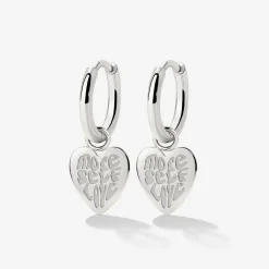 More Self-Love Hoop Set Small Silber