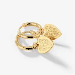 More Self-Love Hoop Set Small Gold