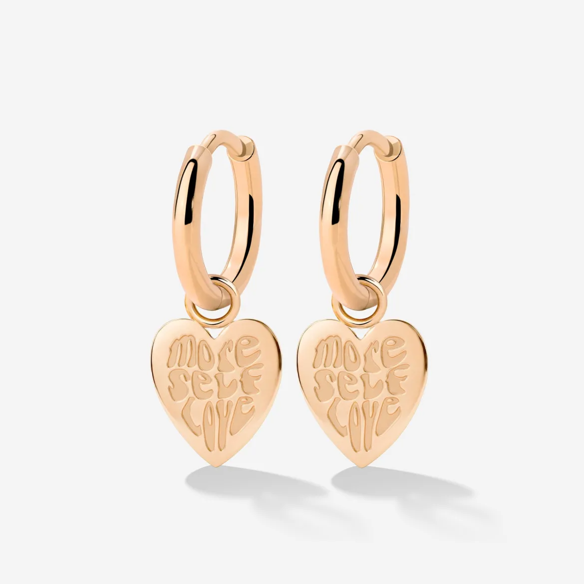 More Self-Love Hoop Set Small Roségold