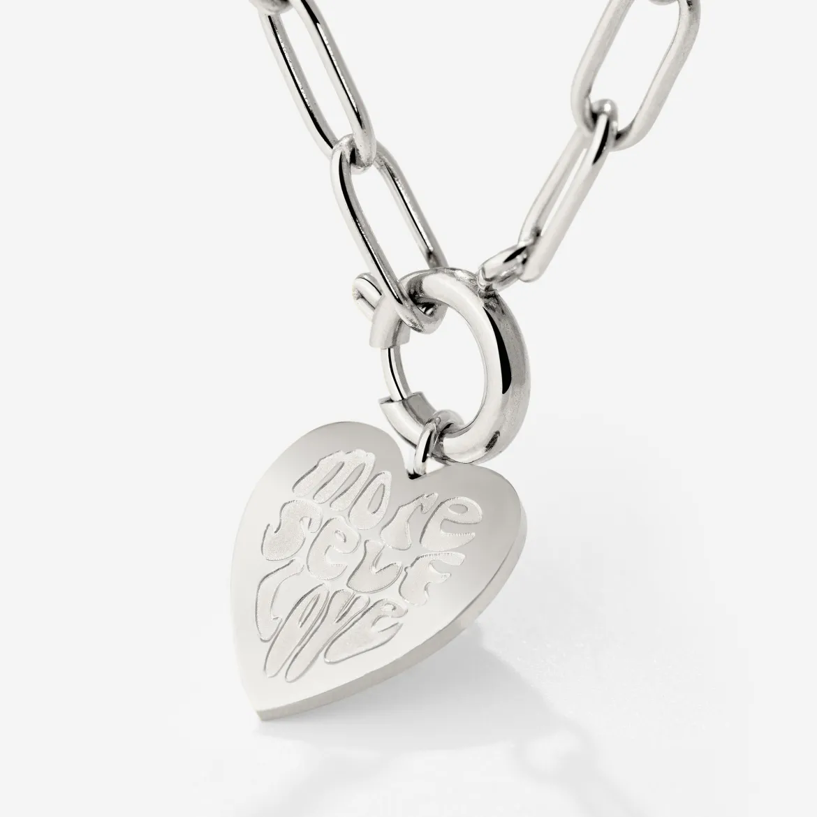 More Self-Love Oval Links Necklace Set Silber