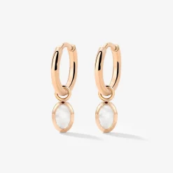 Mother of Pearls Hoop Set Roségold