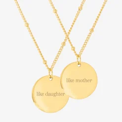 Mother u0026 Daughter Necklace Bundle Gold