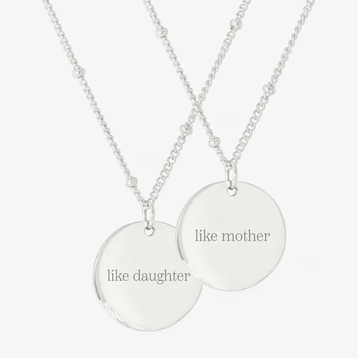 Mother u0026 Daughter Necklace Bundle Silber