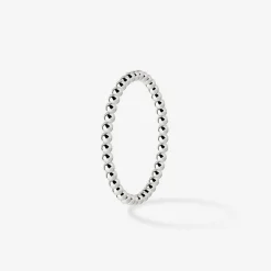 Narrow Sphere Ring Silber