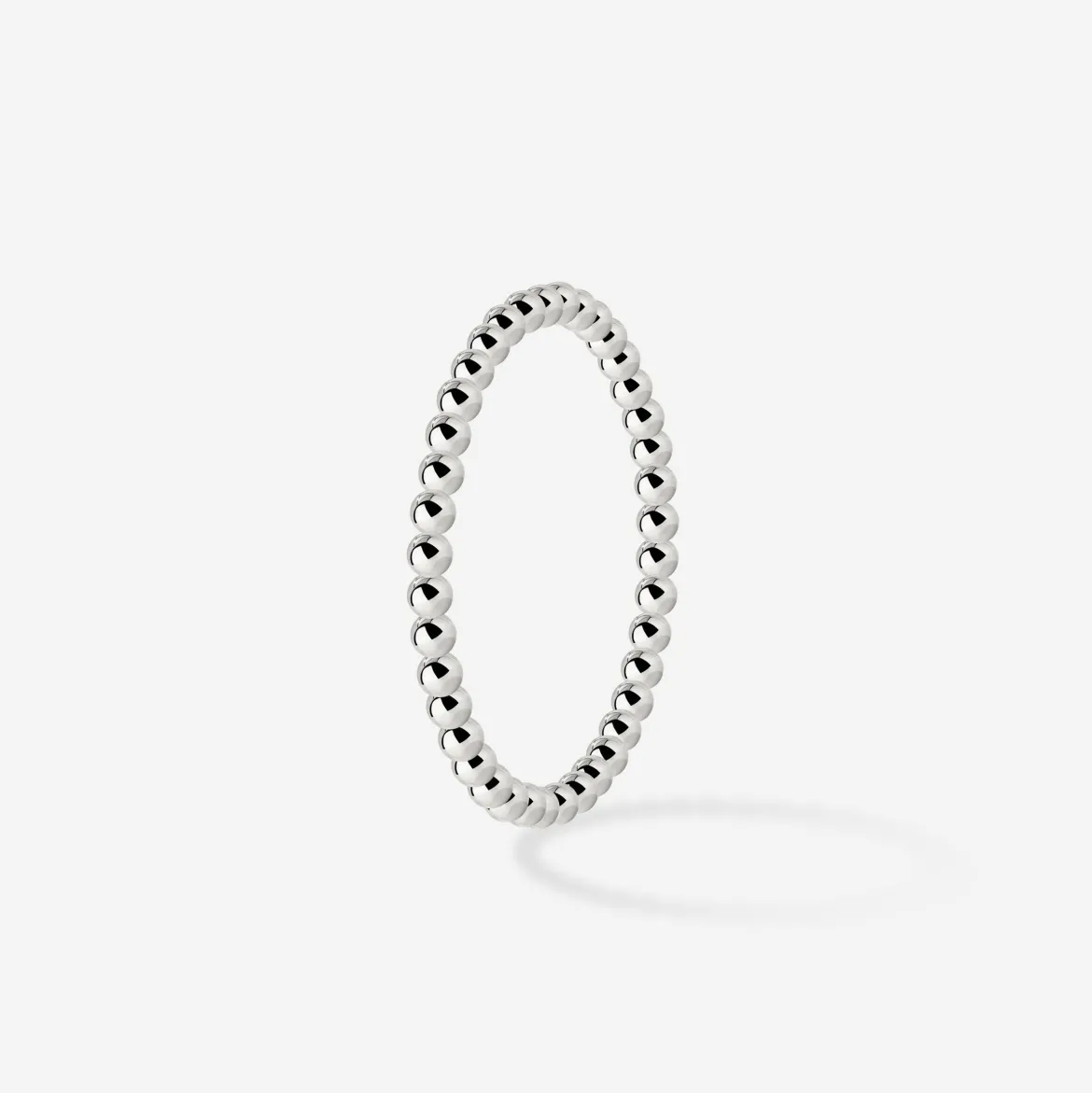 Narrow Sphere Ring Silber