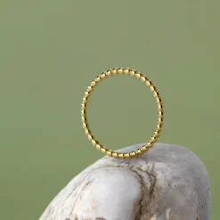 Narrow Sphere Ring Silber