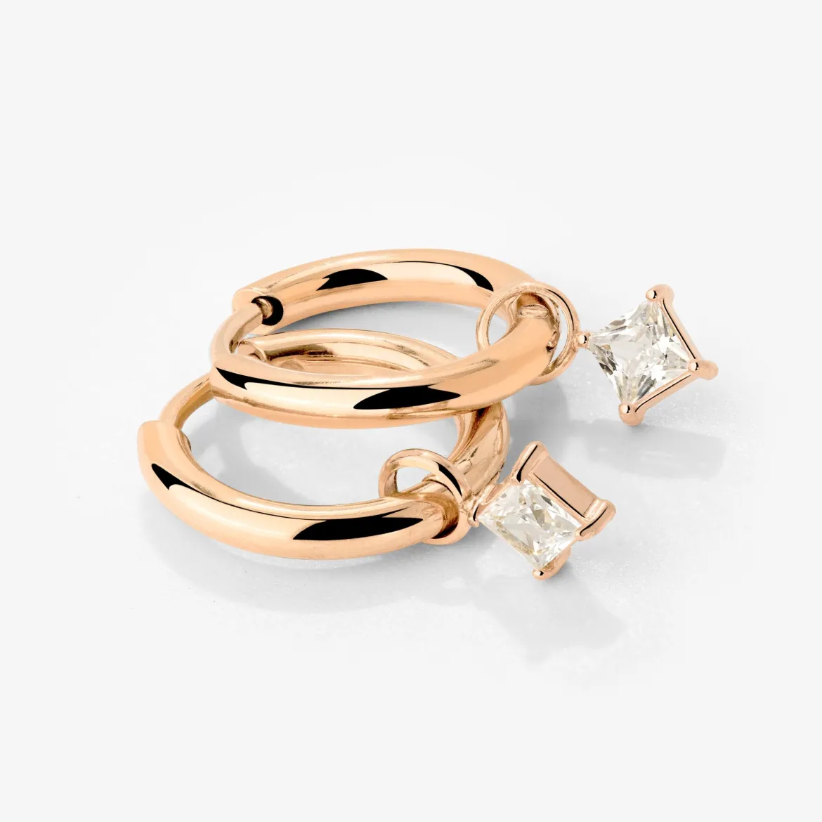 North Star Hoop Set Small Roségold